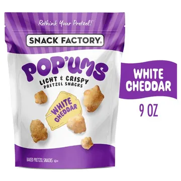 Snack Factory Pop'ums White Cheddar Pretzel Snacks, 9 oz Bag