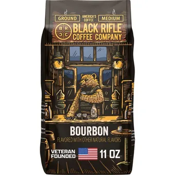 Black Rifle Coffee Bourbon, Medium Roast, Ground Coffee, 11oz
