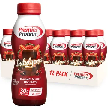 Premier Protein Indulgence Shake, Chocolate Covered Strawberry, 30g Protein, 11.5 Fl Oz, 12 Ct
