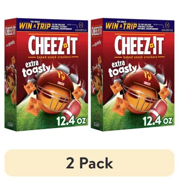 (2 pack) Cheez-It Extra Toasty Baked Snack Crackers, Baked Snack Crackers, 12.4 oz