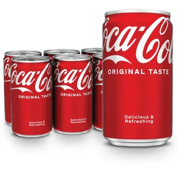 Coca-Cola Soda Pop Mini Cans, 7.5 fl oz, 6 Pack