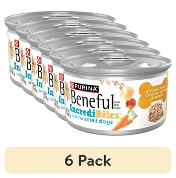 (6 pack) Purina Beneful Small Breed Wet Dog Food in Gravy, IncrediBites With Real Chicken, 3 oz.