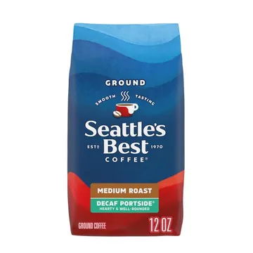Seattle’s Best Coffee, Decaf Portside, Medium Roast, Ground Coffee, 100% Arabica, 12 oz