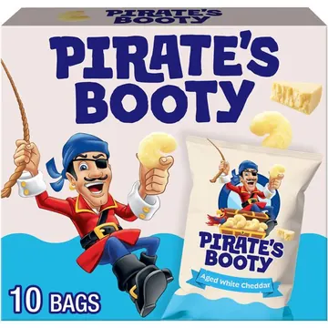 Pirate's Booty Aged White Cheddar Cheese Puffs, Bags .5 Oz, 10 Count