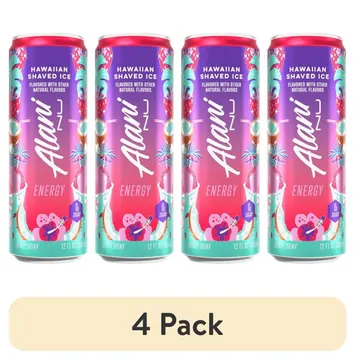 (4 pack) Alani Nu, Hawaiian Shaved Ice, 12 fl oz, Single Can