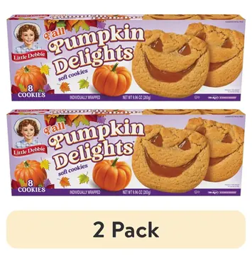 (2 pack) Little Debbie Pumpkin Delights Cookies, 9.96 oz, 8 Count