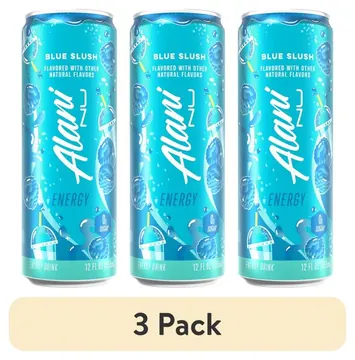(3 pack) Alani Nu, Blue Slush, 12 fl oz, Single Can