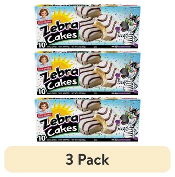 (3 pack) Snack Cakes, Little Debbie Family Pack ZEBRA® cakes