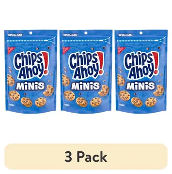 (3 pack) CHIPS AHOY! Minis Original Fudgy Chocolate Chip Cookies, 8 oz