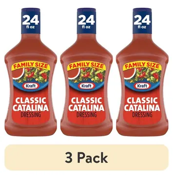 (3 pack) Kraft Classic Catalina Dressing Family Size, 24 fl oz Bottle
