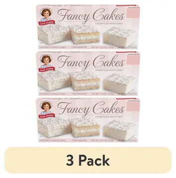 (3 pack) Little Debbie Fancy Cakes, Crème Filled White Cakes, 12.5 oz (10 count)