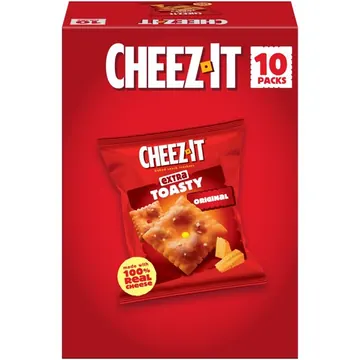 Cheez-It Extra Toasty Baked Snack Crackers, Lunch Snacks, 10 Count