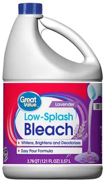 Great Value Low Splash Bleach, Lavender Scent, 121 fl oz