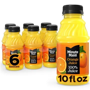 Minute Maid Orange Juice Bottles, 10 fl oz, 6 Pack