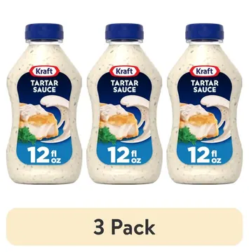 (3 pack) Kraft Tartar Sauce, 12 fl oz Bottle