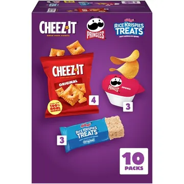Rice Krispies Treats, Cheez-It, Pringles Sweet and Salty Variety Pack Snacks, Snack Packs, 10 Count