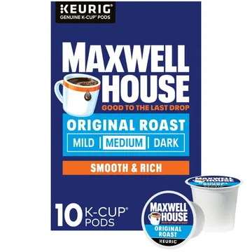 Maxwell House Original Roast Medium Roast K-Cup® Coffee Pods, 10 Count Box