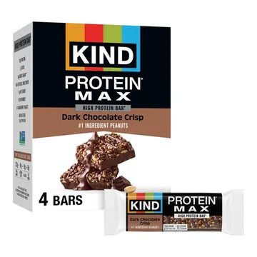 KIND Protein Max Bars, Dark Chocolate Crisp, Gluten Free, 20g Protein, 4 Count