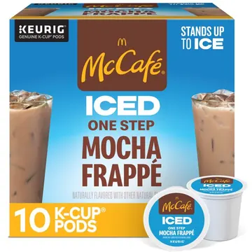 McCafe, ICED One Step Mocha Frappe K-Cup Coffee Pods, 10 Count