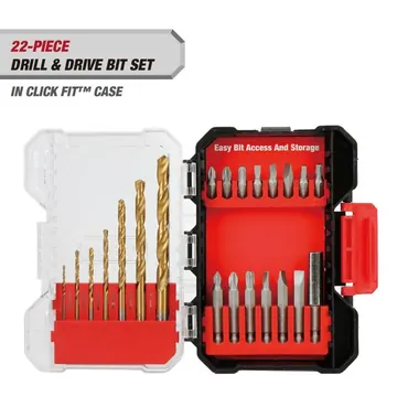 Hyper Tough 22-Piece Drill & Drive Set with Click Fit™ Case