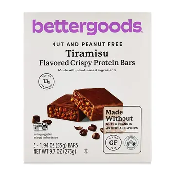 bettergoods Tiramisu Flavored Crispy Protein Bars, 9.7 oz, 5 Count