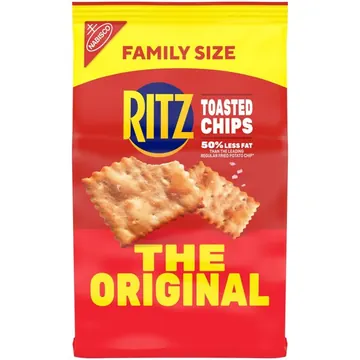 RITZ Toasted Chips The Original Crackers, Family Size, Party Snacks, 11.4 oz