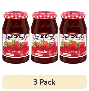 (3 pack) Smucker’s Strawberry Preserves, 18 oz Jar