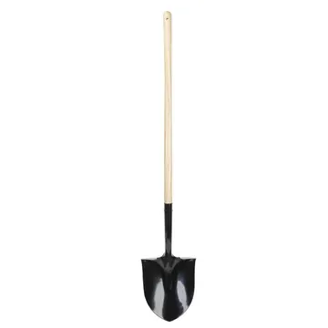 Expert Gardener Round-Point Shovel with Wood Handle
