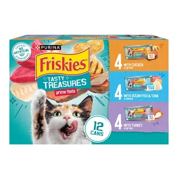 Friskies Gravy Tasty Treasures Prime Filets, Wet Cat Food, 5.5 oz Cans, 12 Pack