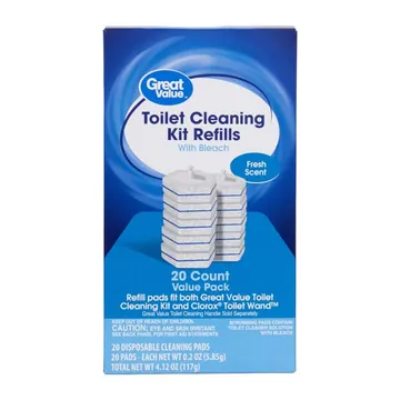 Great Value Toilet Cleaning Kit Refills with Bleach, Fresh Scent, 20 Count