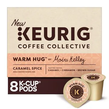 Keurig Coffee Collective, Warm Hug by Moira Kelley, Caramel Spice Flavored K-Cup Coffee Pods, 8 Count
