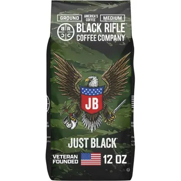 Black Rifle Coffee Company Just Black, Medium Roast, Ground Coffee,12 oz