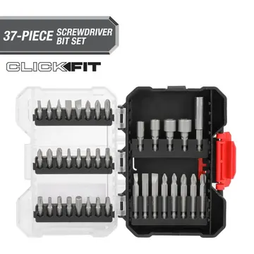 Hyper Tough 37-Piece Screwdriver Bit Set Click Fit™ Case, 30143CF
