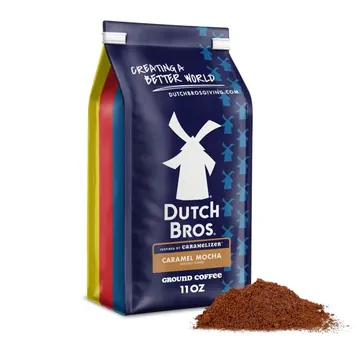Dutch Bros® Caramel Mocha Ground Flavored Coffee Inspired by Caramelizer®, Bagged 11oz