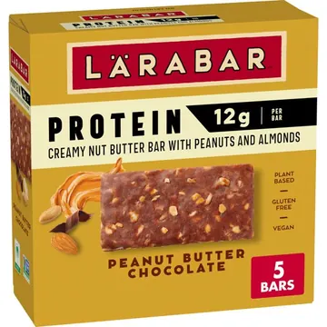 Larabar Peanut Butter Chocolate Protein Bars, 12g Protein, Gluten Free, 5 Ct, 7.95 oz
