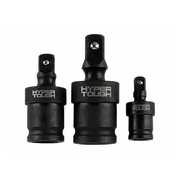 Hyper Tough Impact Swivel Joint Adapter Set, 1/4", 3/8" & 1/2" Drive, 3-Piece Socket Adapter Kit