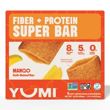 YUMI Fiber + Protein Soft-Baked Super Bars Mango- 7.2oz/5ct