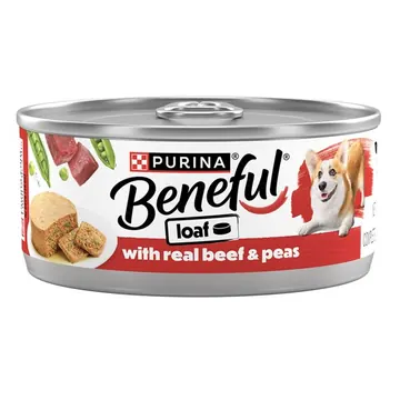 Purina Beneful Loaf With Beef and Peas Wet Dog Food, 5.5 oz, 12 Pack