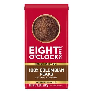 Eight O'Clock Coffee Colombian Ground Medium Roast 100% Colombian Coffee 10.5 oz