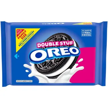 OREO Double Stuf Chocolate Sandwich Cookies, Family Size, 18.71 oz