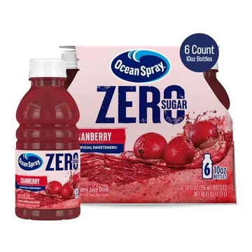 Ocean Spray® ZERO Sugar Cranberry Juice Drink, 10 Fl Oz Bottle, 6 Count