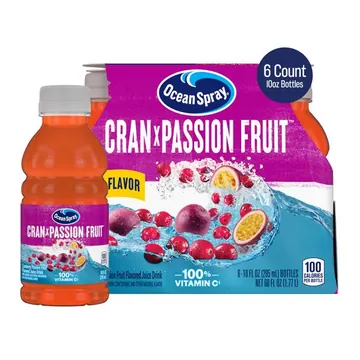 Ocean Spray® Cran Passion Fruit Juice Drink – 10oz Bottles, 6-Pack™