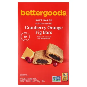 bettergoods Cranberry Orange Fig Bars, 2 oz Twin Packs, 10 Count