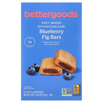bettergoods Blueberry Fig Bars, 2 oz Twin Packs, 10 Count