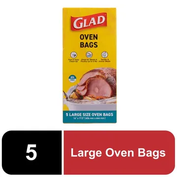 Glad Oven Bags Large 16" x 17.5" 5 CT