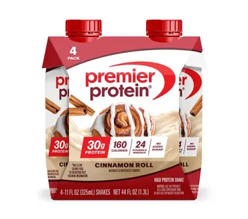Premier Protein Shake, Cinnamon Roll, 30g Protein, 11 Fl Oz, 4 Ct