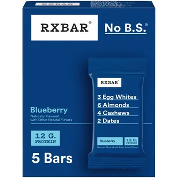 RXBAR, Blueberry Gluten-Free Protein Bars, 5 Count