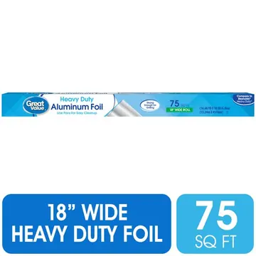 Great Value Heavy Duty Aluminum Foil, 75 sq ft