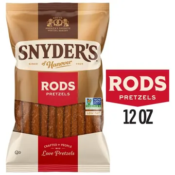Snyder's of Hanover Pretzel Rods, 12 oz Bag