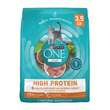 Purina ONE High Protein Ideal Weight Dry Cat Food with Chicken, Weight Control Formula, 3.5 lb Bag